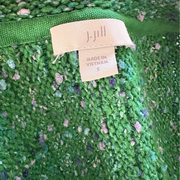 J. Jill Multicolored green Cardi size small - Picture 11 of 11